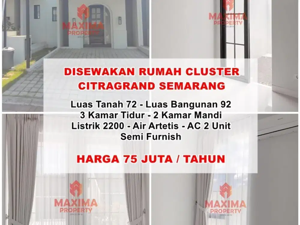 Disewakan rumah 2 lantai citragrand bagus banget