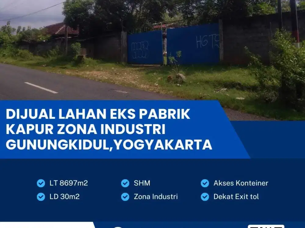 Dijual Lahan Strategis di Gunung kidul Yogyakarta luas 8697m BU!