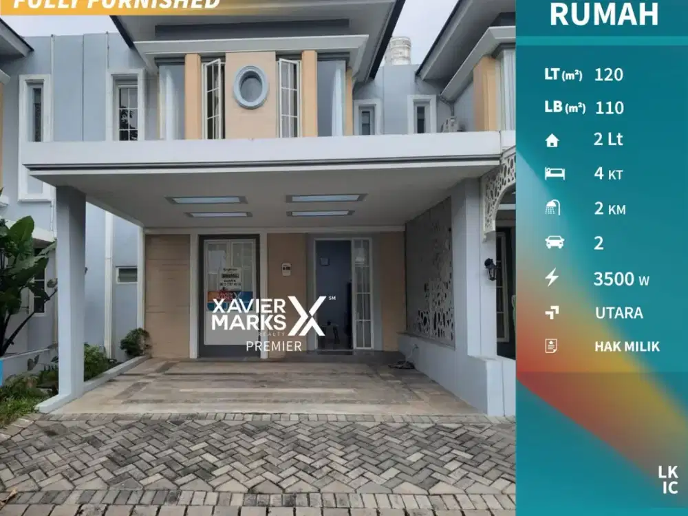 Dijual Rumah Full Furnish Kawasan Eksklusif di Green Orchid Malang