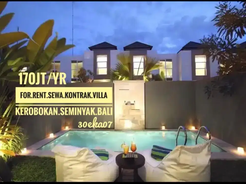 For rent Sewa Kontrak Villa Rumah Kerobokan Seminyak Denpasar Bali