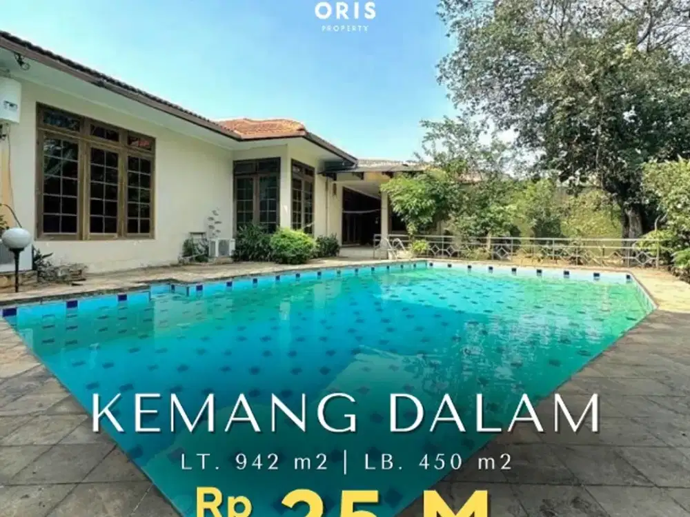 Rumah Halaman Luas Ada Pool di Kemang Dalam Jakarta Selatan