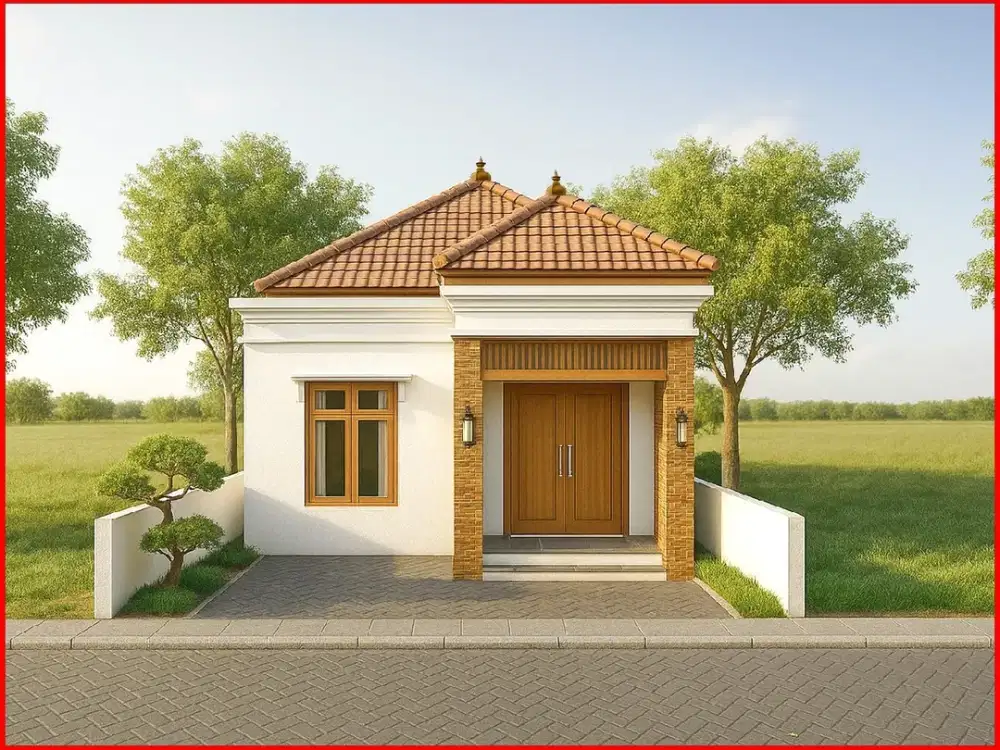 Sumberarum Moyudan, Rumah Murah 300 Jt-An Gaya Bali Type 50