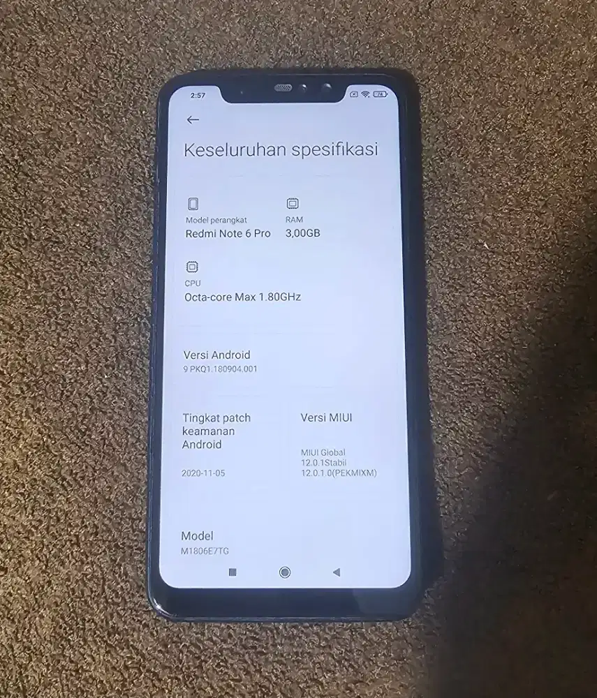 Redmi Note 6 pro 4G LTE bukan samsung