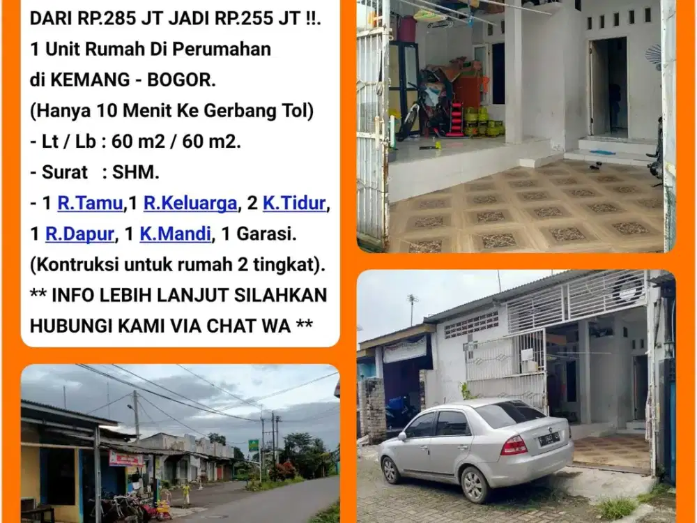 Jual murah (BU) rumah dalam perumahan siap huni di kemang-Bogor 12