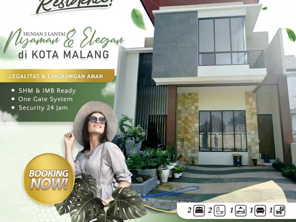 Rumah shm 400 jutaan Minimalis 2 lantai kota malang