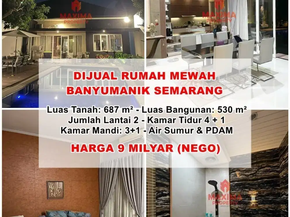 Rumah mewah ada kolam renang di banyumnaik