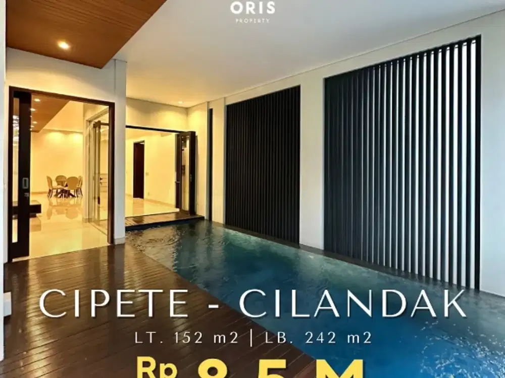 Rumah Modern Minimalist Ada Pool di Cipete Cilandak Jakarta Selatan