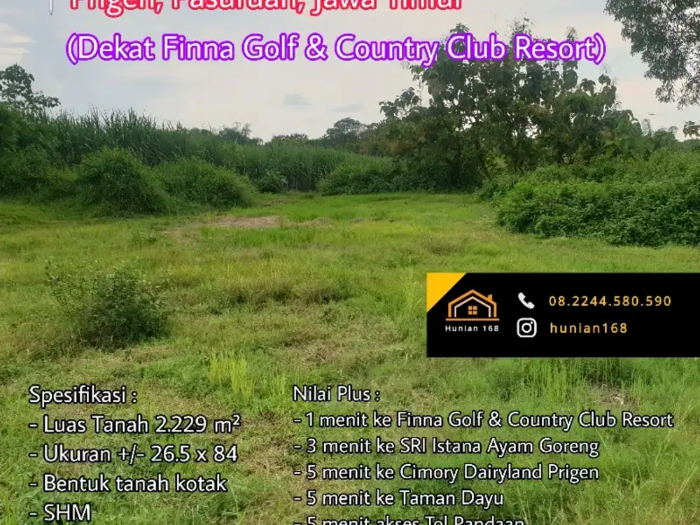 Tanah Kebun Perkebunan Villa Vila Rumah Pandaan Finna Golf Taman Dayu
