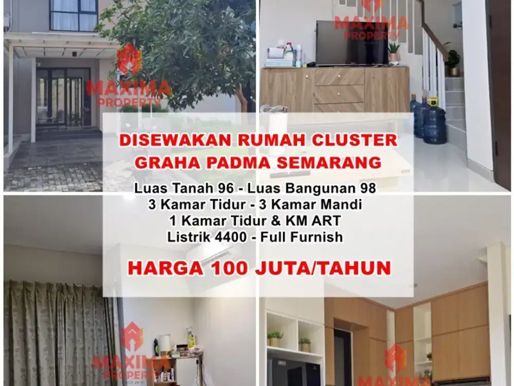 Turun harga Rumah sewa graha padma full furnished