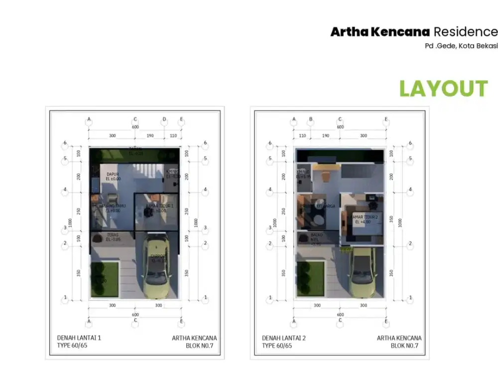 Hunian 2 Lantai Modern Minimalis di Pondok Gede Kota Bekasi