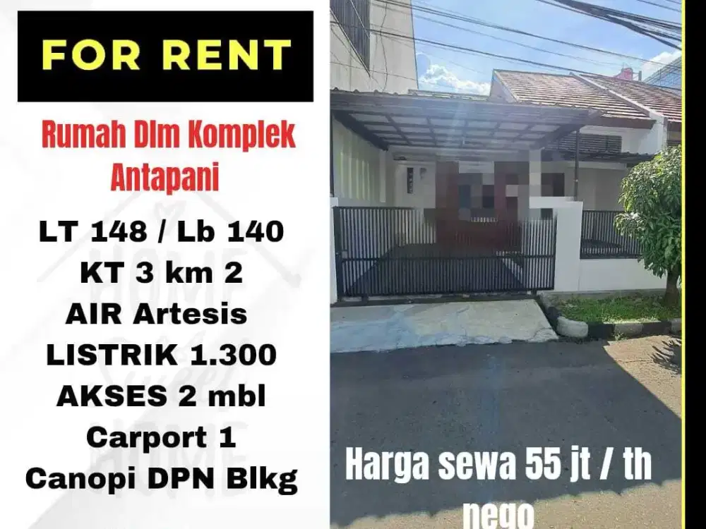 DISEWAKAN RUMAH DI ANTAPANI BANDUNG