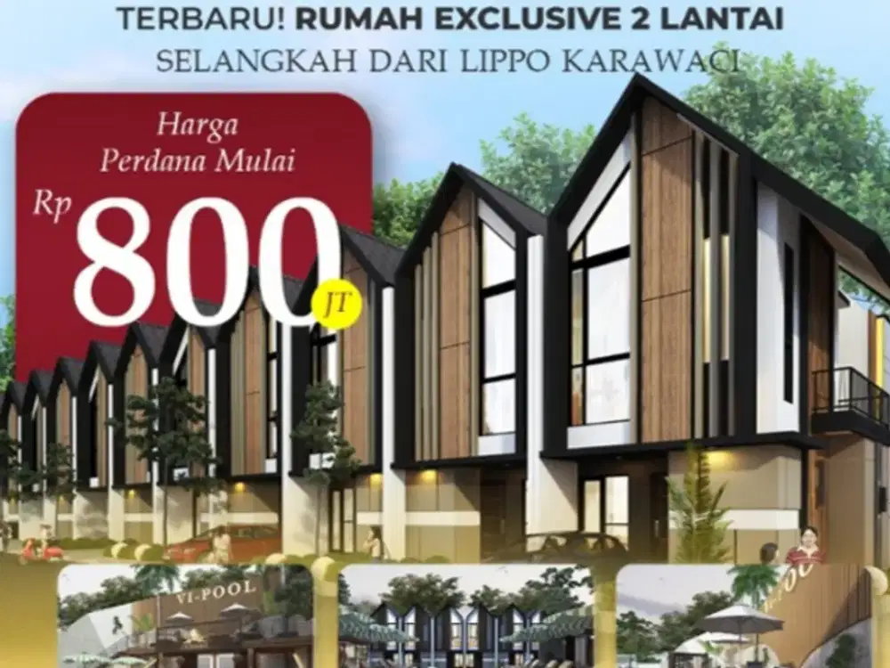 Cluster terbaru, Rumah 2 Lt, paling laris di Karawaci, Tangerang