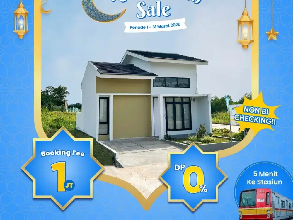 Dijual Rumah Subsidi & Komersil, tanpa BI Checking, di Daru, Tangerang