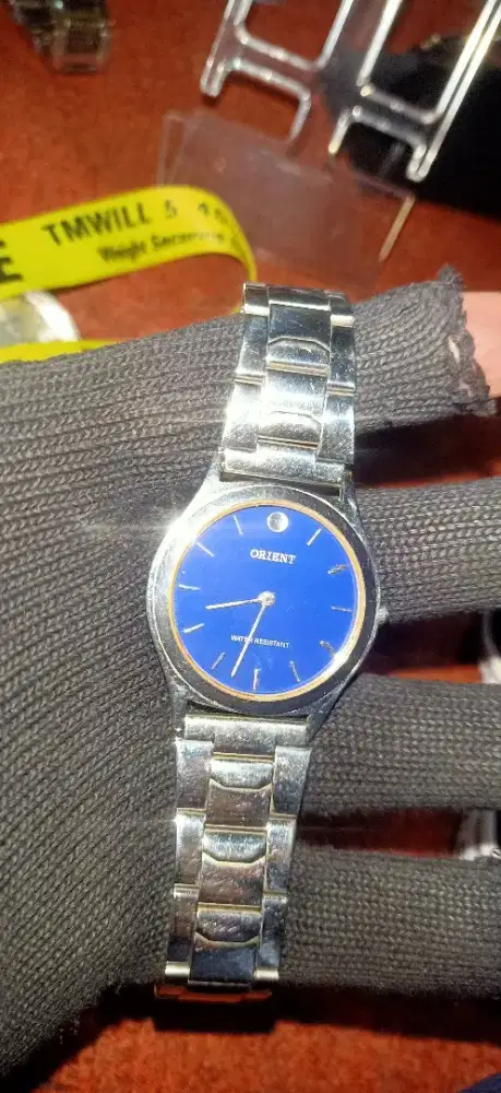 Jam tangan orient blue dial quartz original
