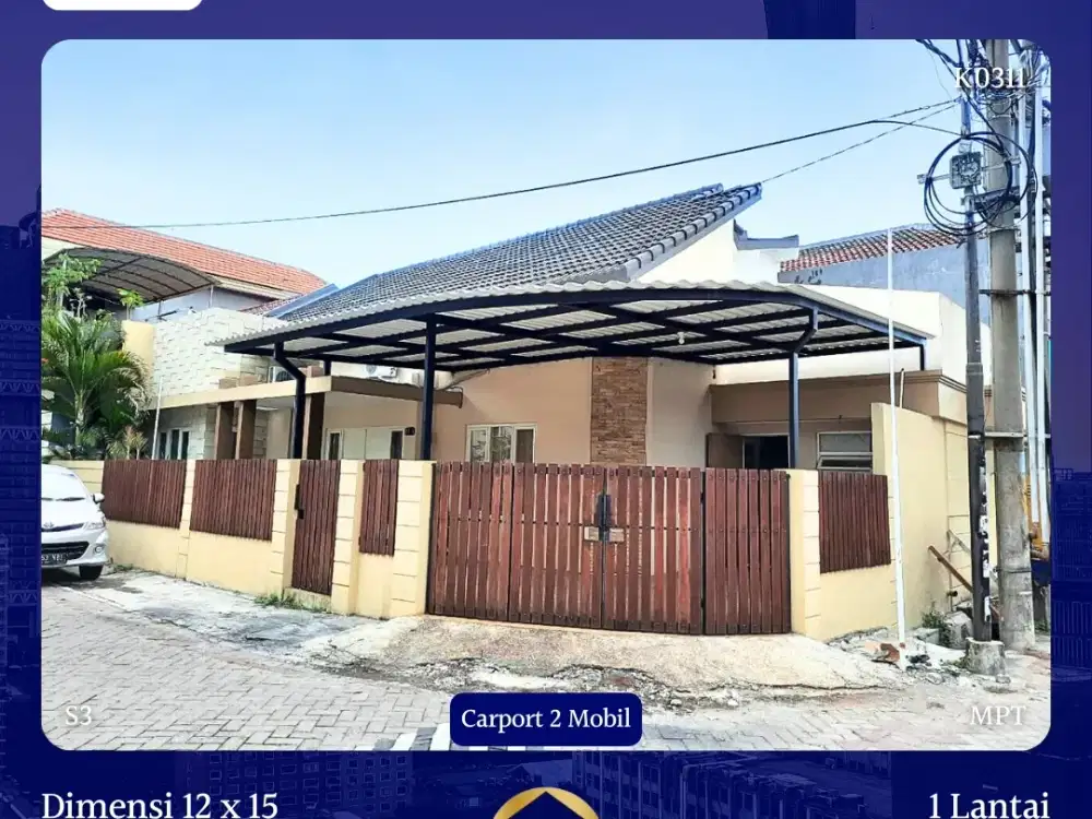 Rumah Taman Pondok Indah Surabaya Barat dkt Raya Wiyung Lidah Wetan