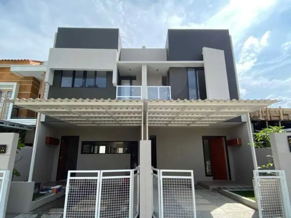 Jual Rumah MODERN Desain dengan TAMAN dalam rumah harga MURAH