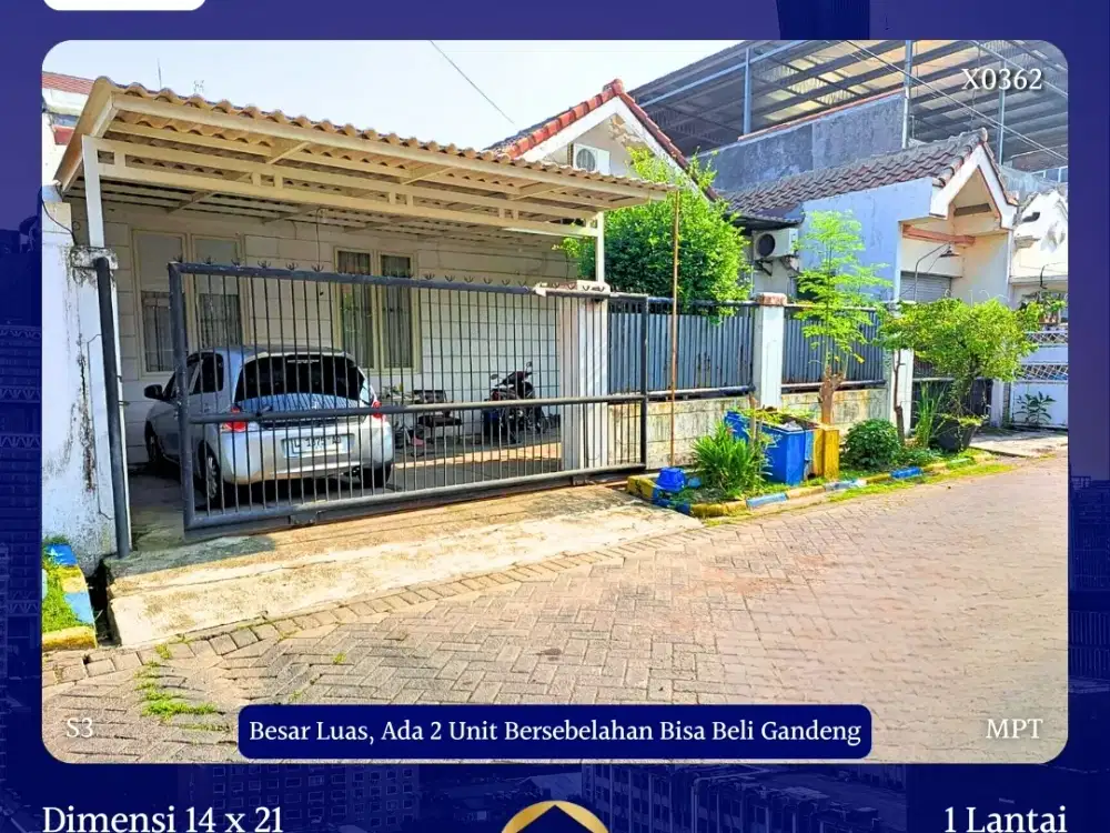 Rumah Rungkut Mapan dkt Gununganyar Medokan Pandugo Pondok Tjandra