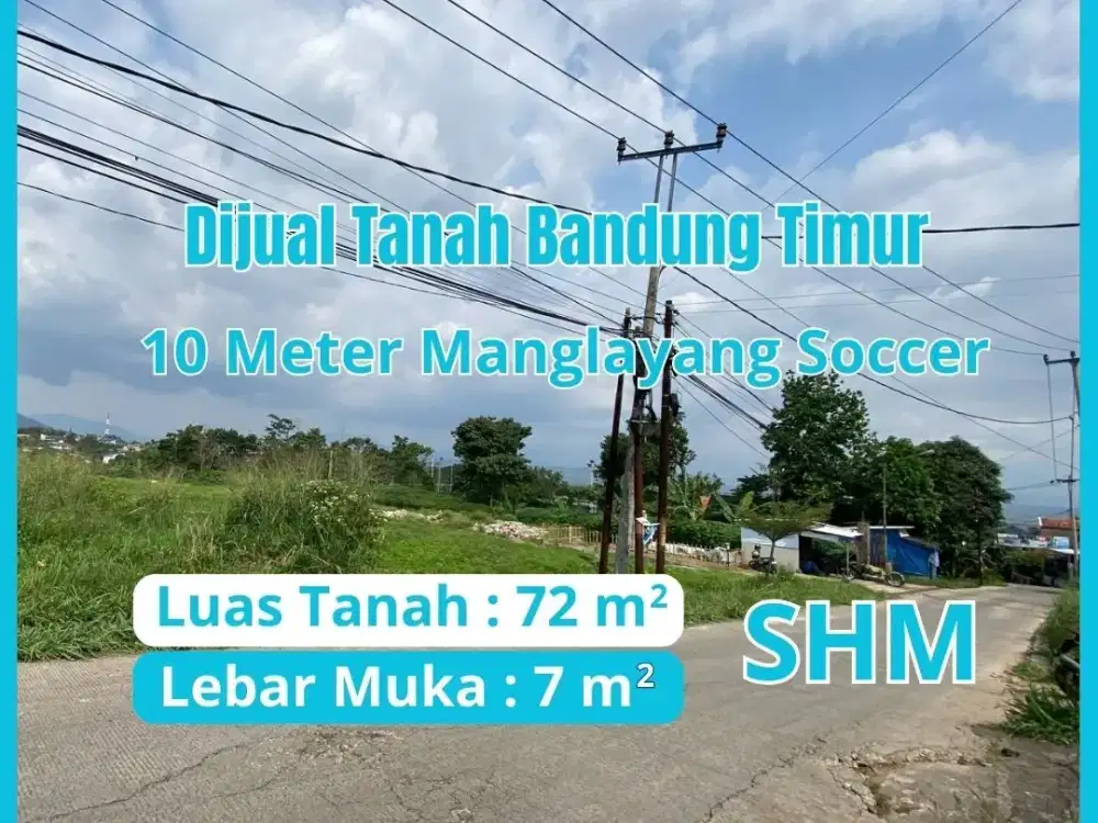 Tanah 190 Jt 10 Meter Manglayang Soccer View Terbaik di Cileunyi