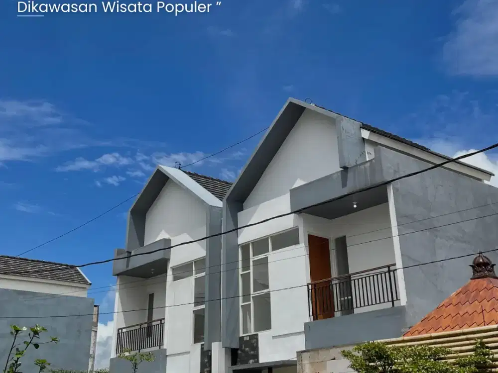 Villa Modern 2 lantai Strategis Area Wisata populer Untuk Investasi