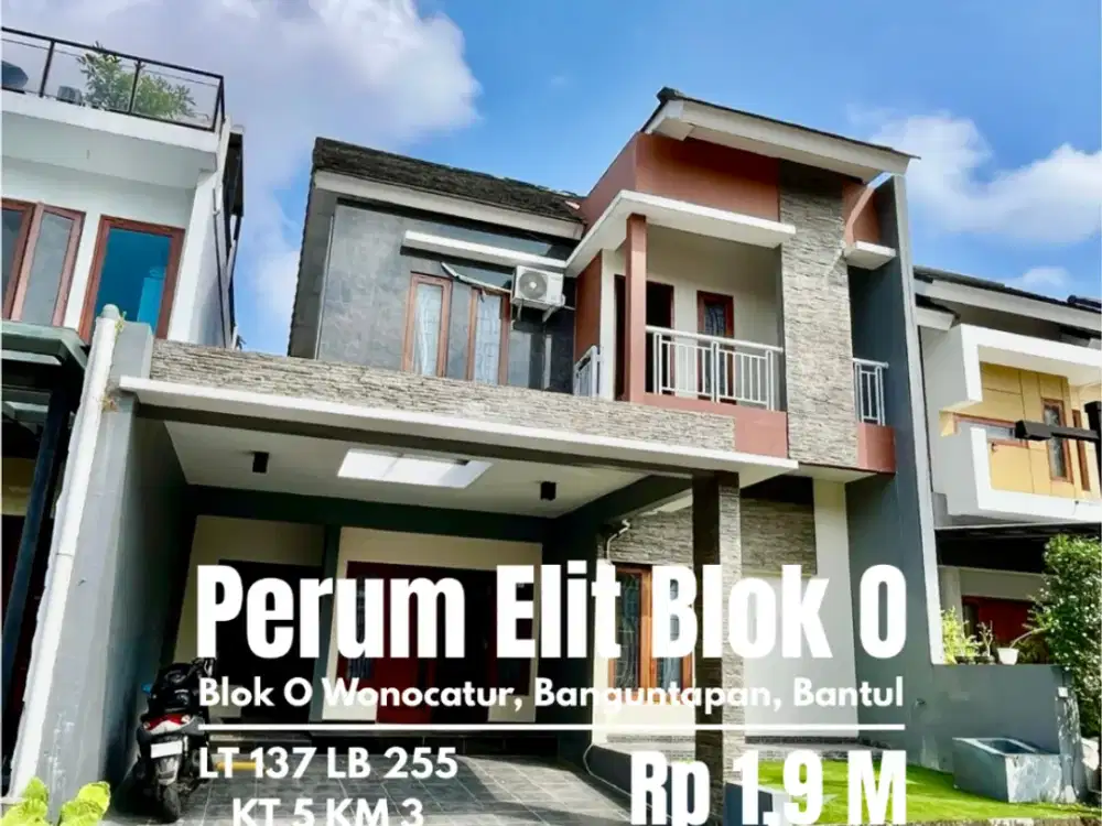 Rumah dalam perumahan security 24 jam Blok O