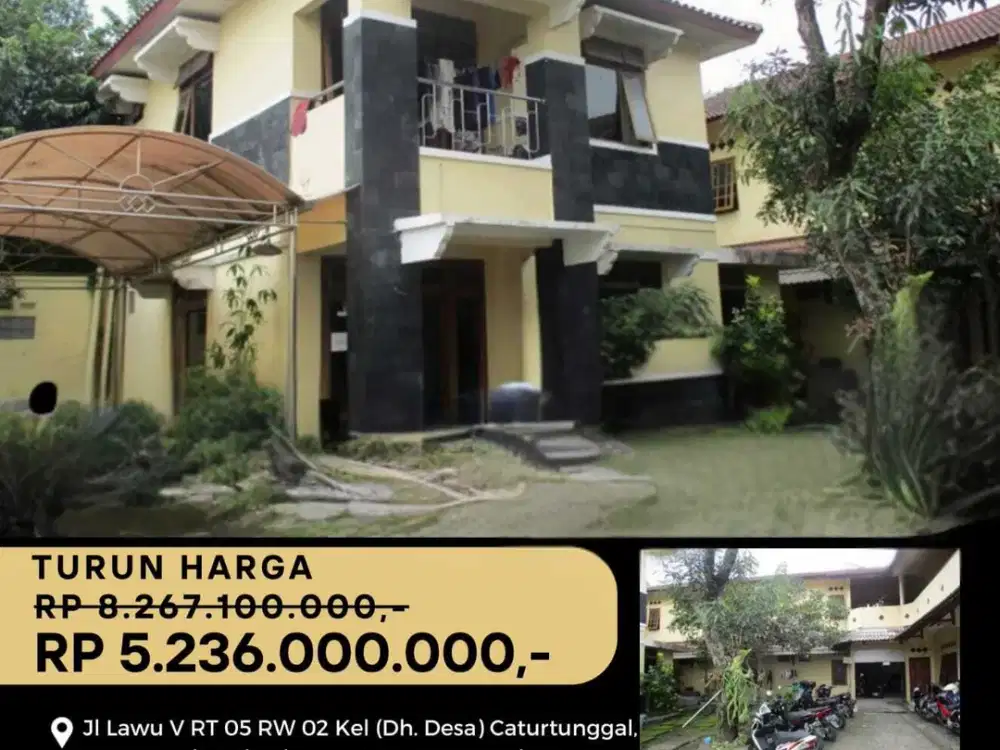 KOST 30 KAMAR TANAH LUAS SHM DIJUAL MURAH DI SETURAN