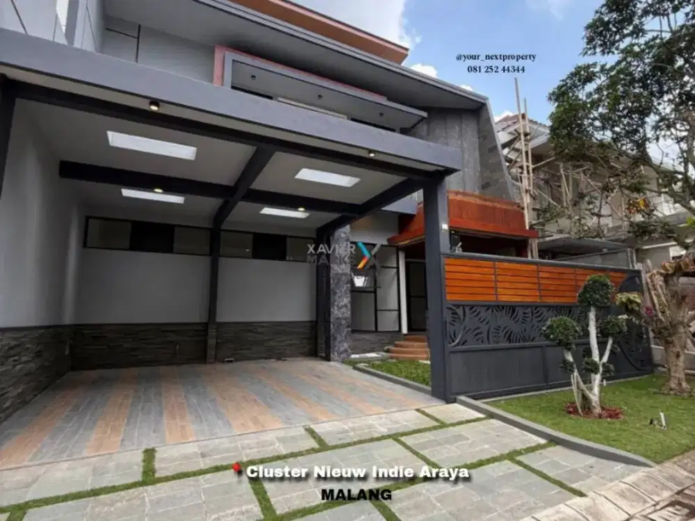 Rumah Modern Baru Di Cluster Nieuw Indie Araya Malang(OLX382)