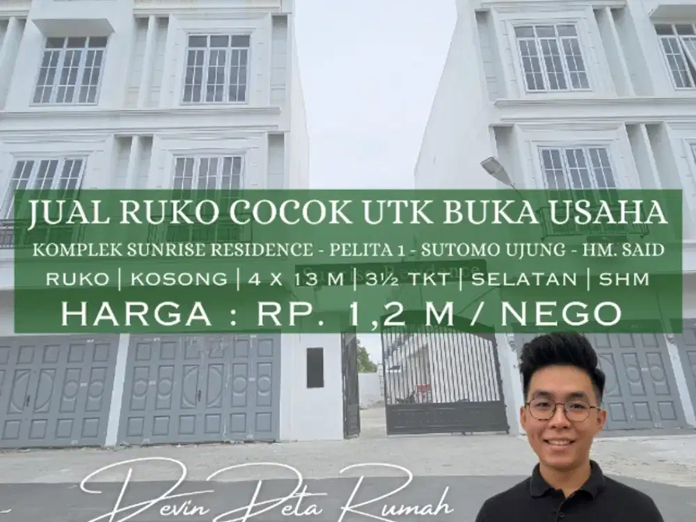 Jual Ruko Tipe Townhouse Di Daerah Sutomo Ujung