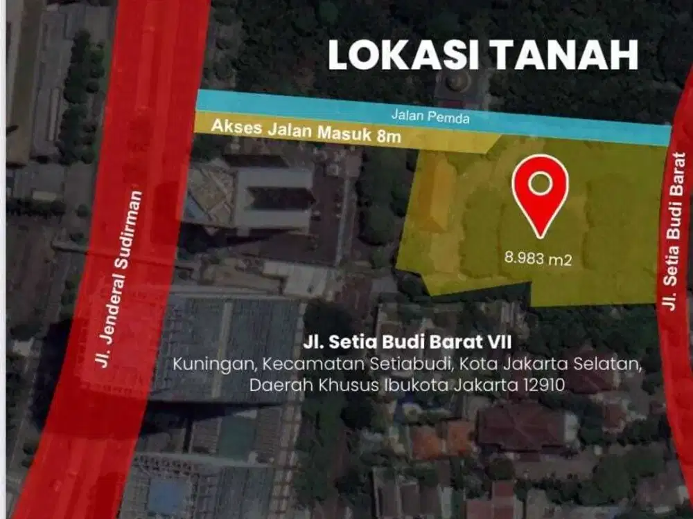 DIJUAL CEPAT TANAH KOSONG Di Jalan Jend Sudirman Jakarta Selatan