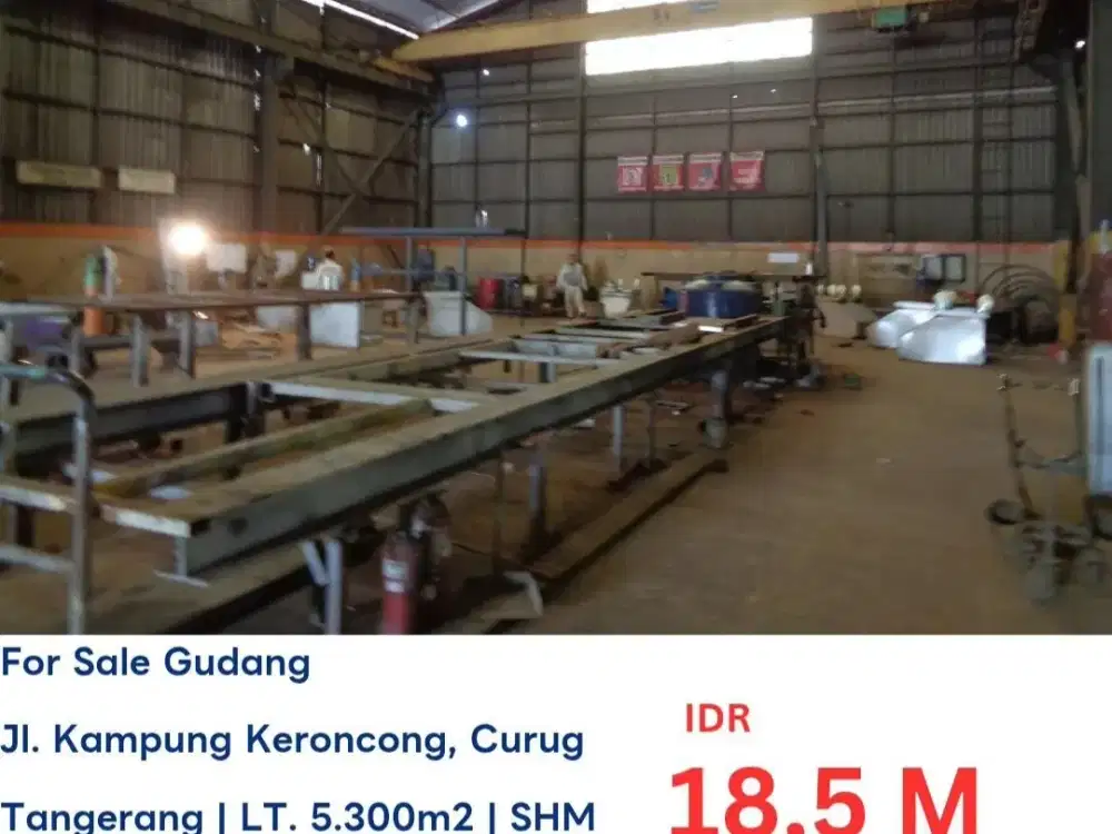 Dijual Gudang kampung koroncong Curug