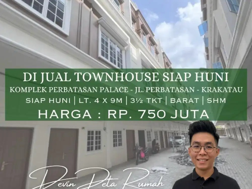 Jual Rumah Tipe Townhouse Daerah Krakatau Medan
