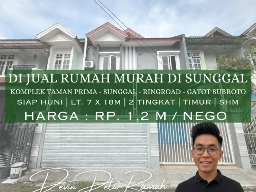 Jual Murah Rumah Tipe Villa Daerah Sunggal Medan