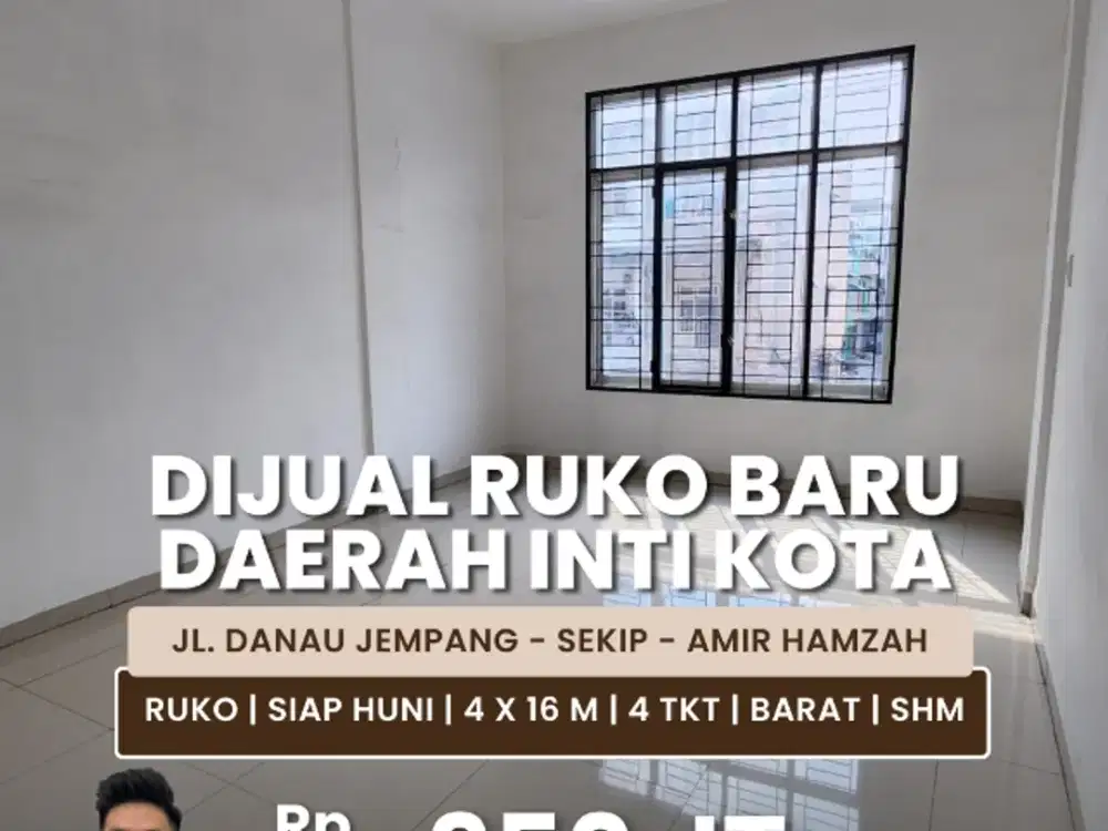 Jual Ruko Baru Kondisi Siap Huni Daerah Sekip Medan