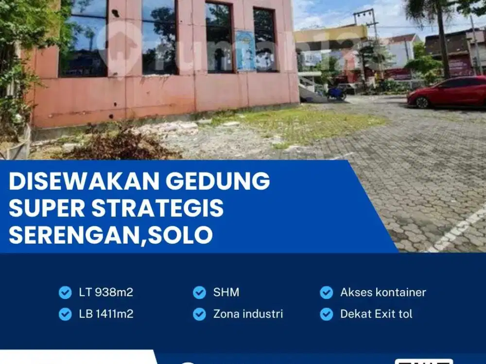 Disewakan Gudang 938m² di Serengan – Lokasi Ramai, Legalitas Lengkap