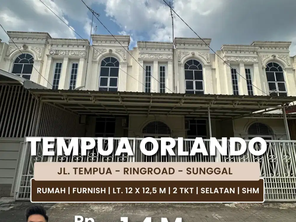 Jual Rumah Gandeng Tipe Villa Full Furnish Daerah Sunggal