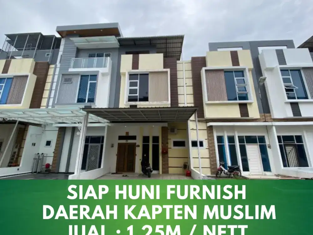 Rumah siap huni furnish komplek daerah kapten muslim kota medan