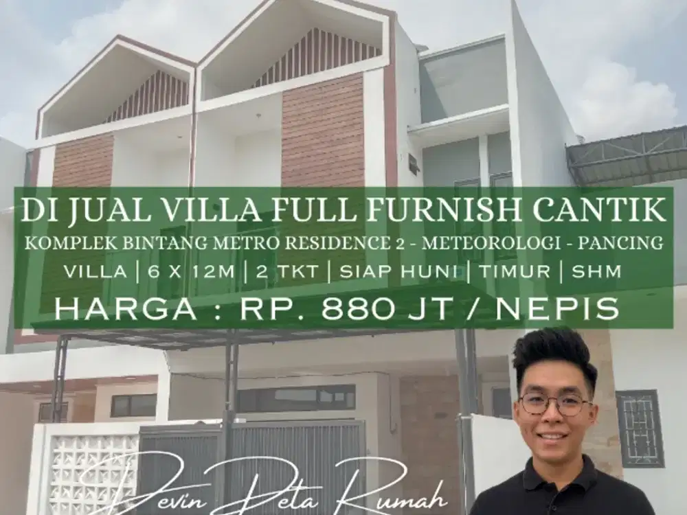 Jual Rumah Tipe Villa Full Furnish Di Daerah Meteorologi