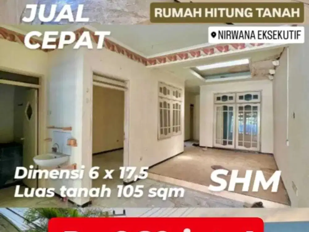 DEAL KAN! Dijual cepat rumah nirwana eksekutif