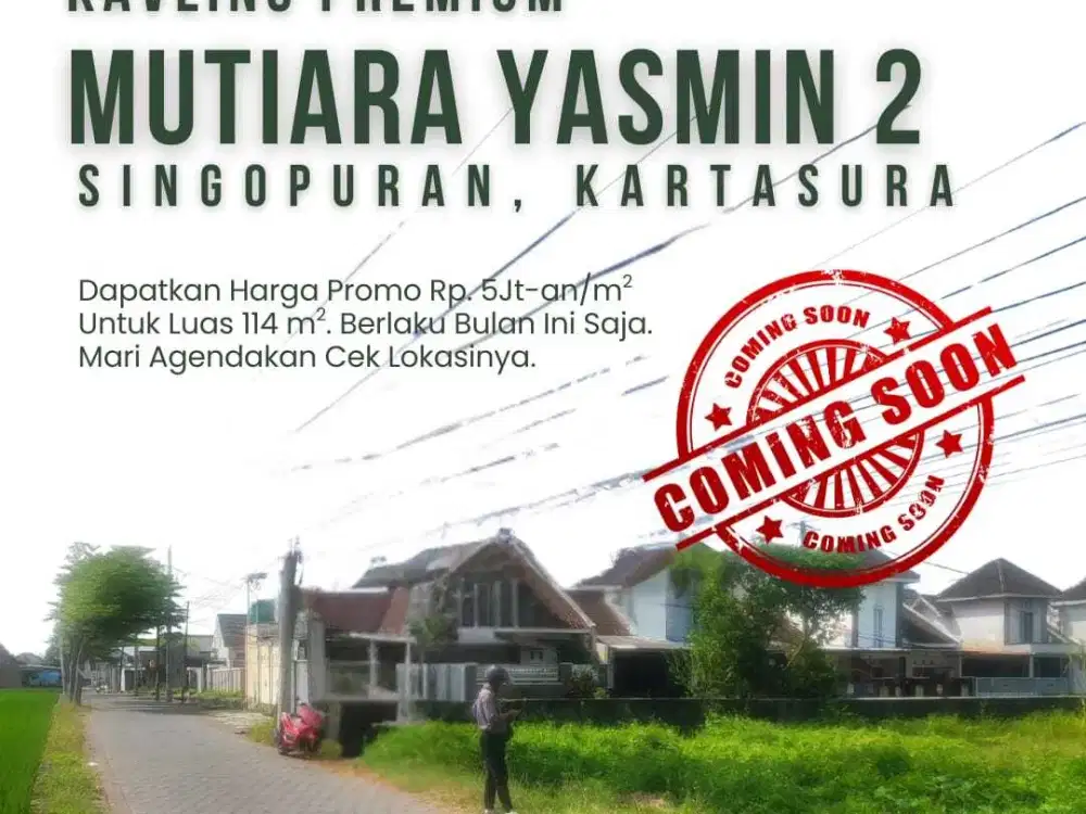 Area Kampus AMIKOM Singopuran: Jual Tanah Ideal 100-an/m2. LD 10, SHM