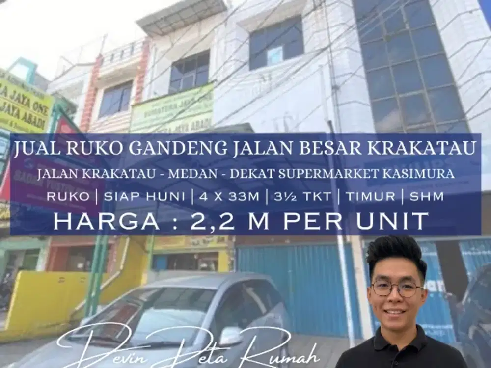 Jual Cepat Ruko Gandeng Daerah Krakatau Medan