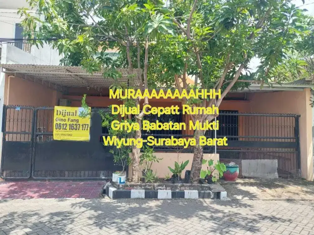 Dijual Cepat Rumah GRIYA BABATAN MUKTI Wiyung-Surabaya Barat