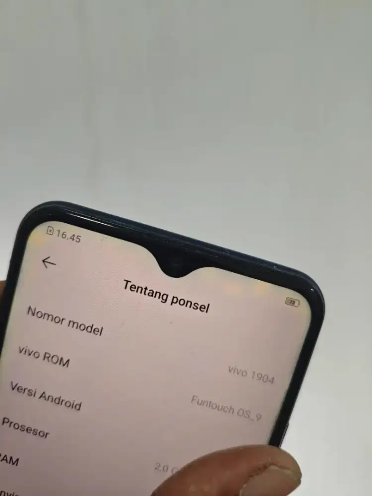 Vivo y12 3/64 minus kaya foto