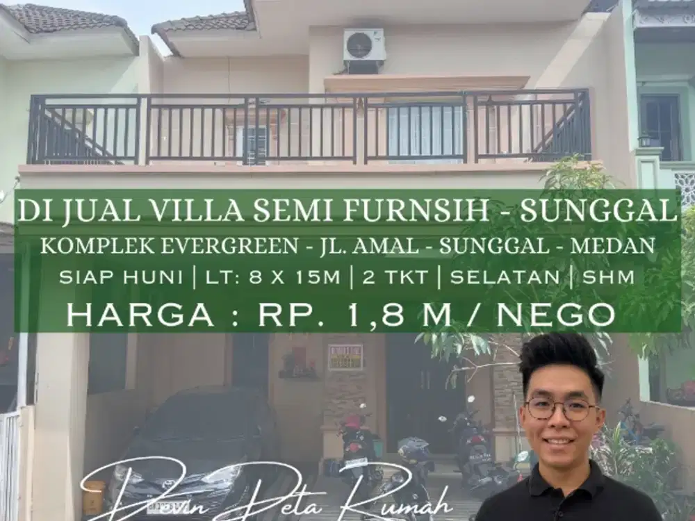 Jual Rumah Semi Furnish Di Komplek Elite Daerah Sunggal Medan