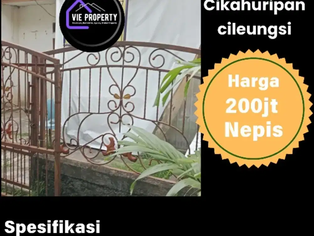 JUAL RUMAH CIKAHURIPAN cileungsi 200jt nego