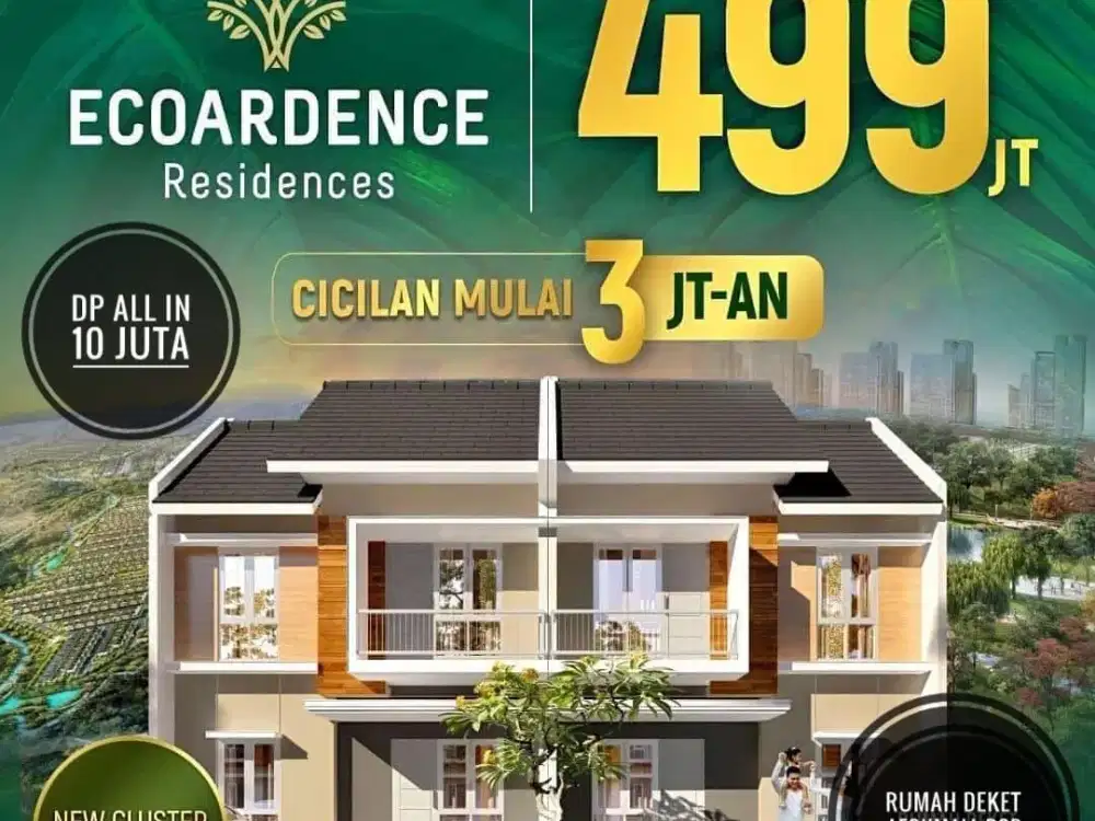 DP 10jt Best Masterpiece Rumah Paradise Serpong City 15 Mnt ke Tol BSD