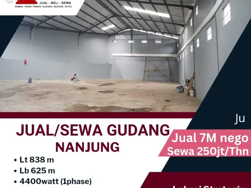 JUAL/sewa GUDANG NANJUNG BANDUNG-Lokasi Strategis,Masuk kontainer &gt;&gt;JU