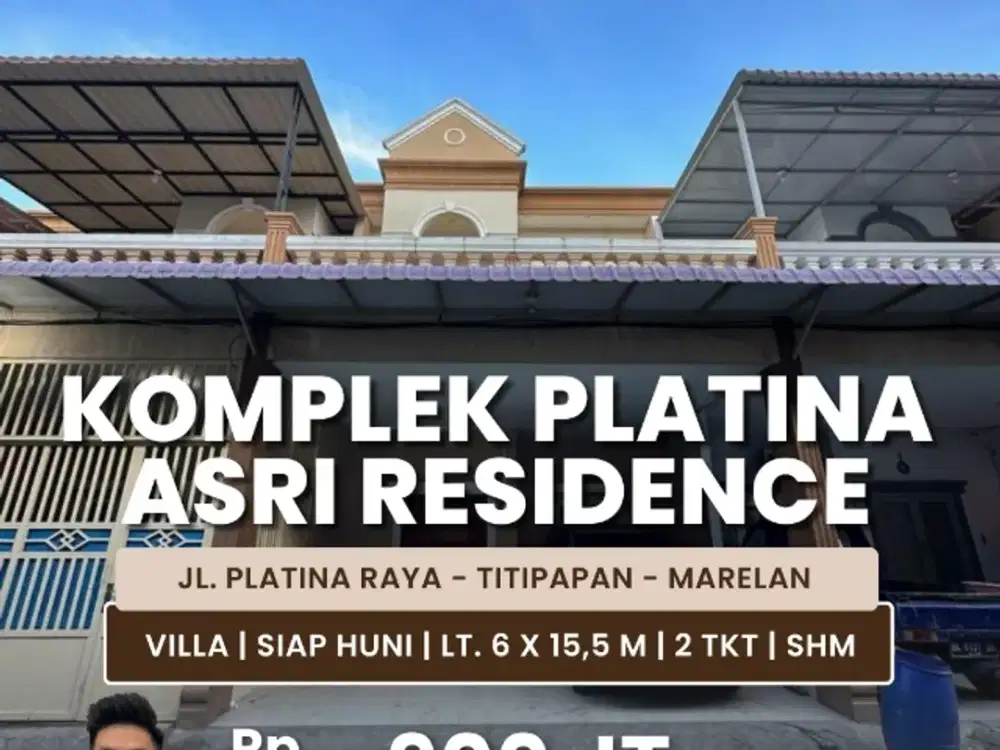 Jual Rumah Tipe Villa Daerah Titipapan Marelan Medan