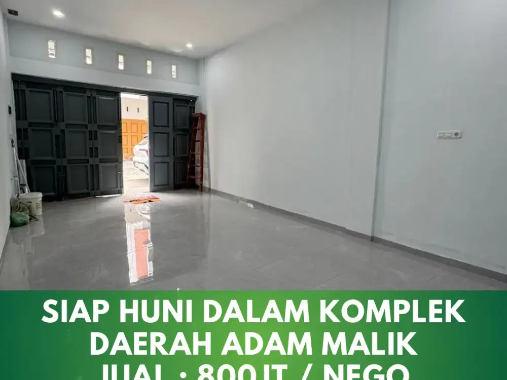 rumah siap huni cantik komplek daerah adam malik kota medan