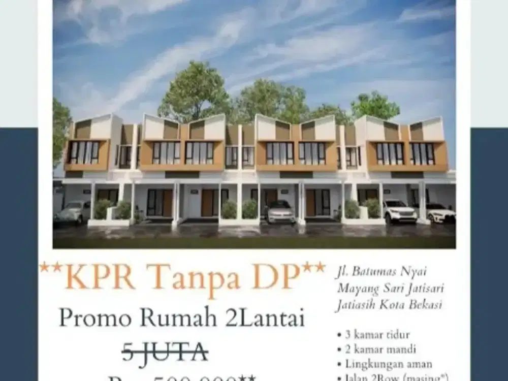 Cluster RMP 10 Townhouse Jatiasih Tanpa DP