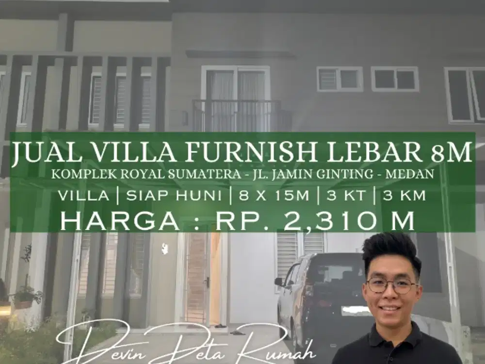 Jual Rumah Tipe Villa Furnish Daerah Royal Sumatra