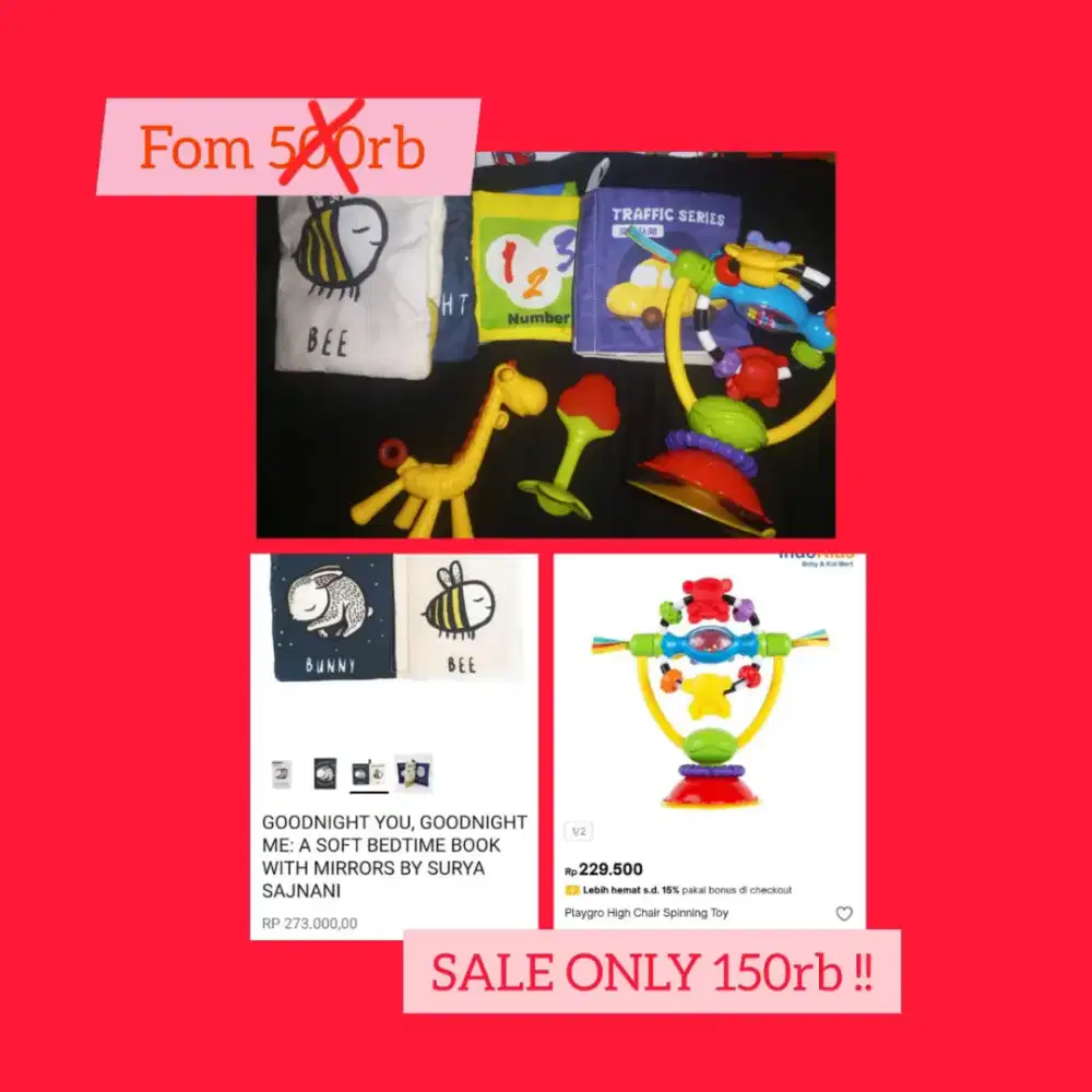 For sale mainan bayi / buku bayi
